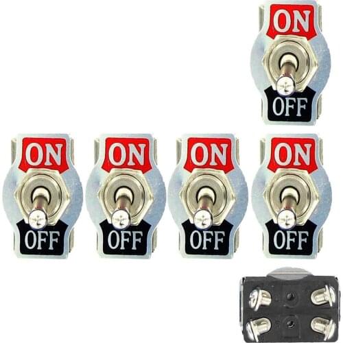 EE support 5 X Heavy Duty 20A 125V 250V 15A DPST 4Pin ON/OFF Rocker Toggle Switch Car Auto