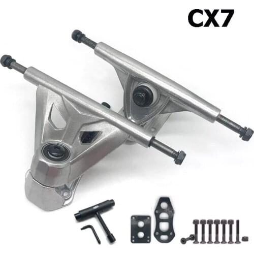 Mask Shape CX7 Surf Skate Truck 6.25 Inch Aluminium Alloy Land Surfing Carving Trucks Rotatable Brackets Risers Screw Full Set