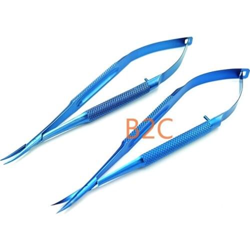 Ophthalmic needle holder laparoscopic forceps 14cm titanium Corneal scissors ophthalmic instruments Microsurgical tools