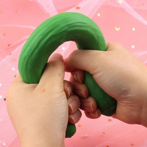Fidget Toys Elastic Tension Soft Rubber Cucumber Lovely Anti-Anxiety Realistic Cucumber Sensory Toy Children Kid gift