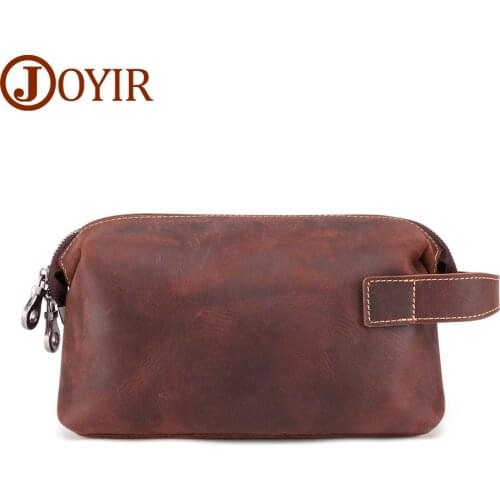 JOYIR Genuine Leather Clutch Wallet Men Long Leather Phone Bag Purse Male Large Capacity Wallet Card Holder Money Bag HandBag