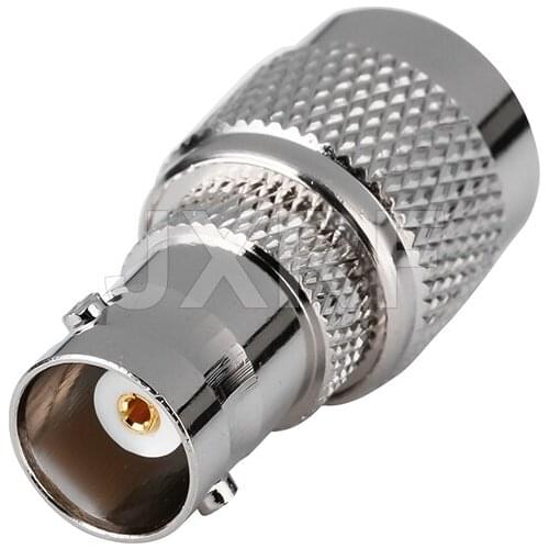JXRF Coaxial Adapter TNC Male Plug to BNC Female Jack Straight Nickel plated TNC to BNC Connector For TV Antenna