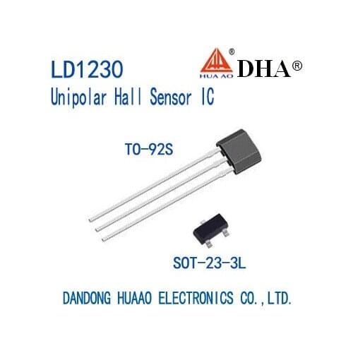 LD1230 HAL506 Unipolar Hall Sensor ASIC TO-92S SOT-23-3L