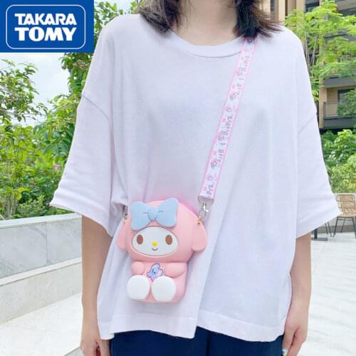 TAKARA TOMY Fashion Lady Silicone Diagonal Bag Simple Personality Creative Cute Cartoon Childrens Handbag