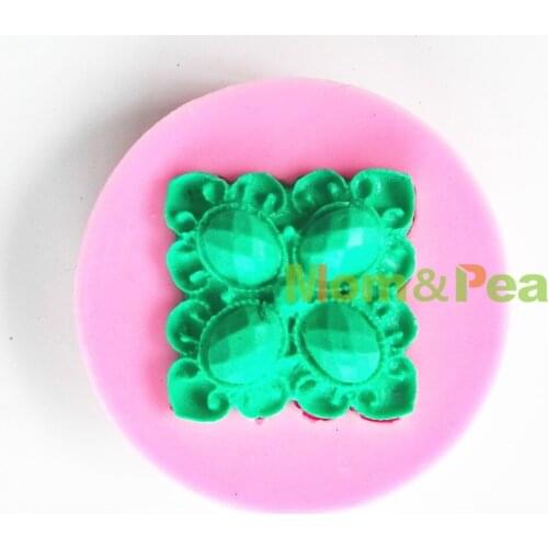 Mom&Pea 0744 Free Shipping Gem Shaped Silicone Mold Cake Decoration Fondant Cake 3D Mold Food Grade Chocolate Mold