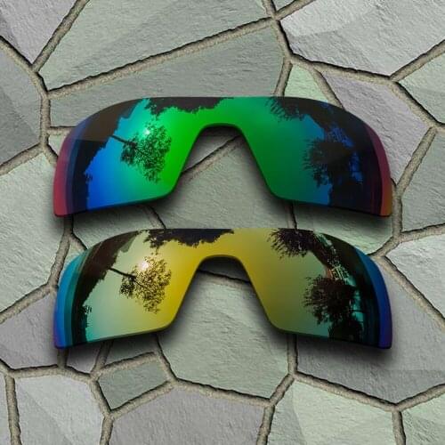Jade Green&Yellow Golden Sunglasses Polarized Replacement Lenses for Oakley Oil Rig