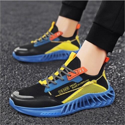 New Mens Shoes2021low-cut Lace-up Breathable Mesh Mens Casual Sports Shoes Running Shoes Trend Fashion Light Walking Shoes Men