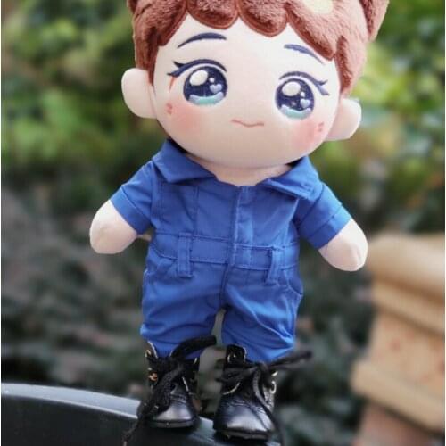 Plush Doll One-Piece Denim Overalls Outfit Clothes Teddies Costume Suitable For 20cm Toy Accessory Thoughtful Kids Gift New C