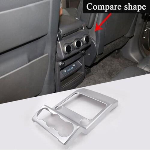 1 Pcs ABS Matte Chrome Car Armrest Box Rear AC Outlet Vent Cover Trim For Land Rover Discovery 5 LR5 2017 Car Accessories
