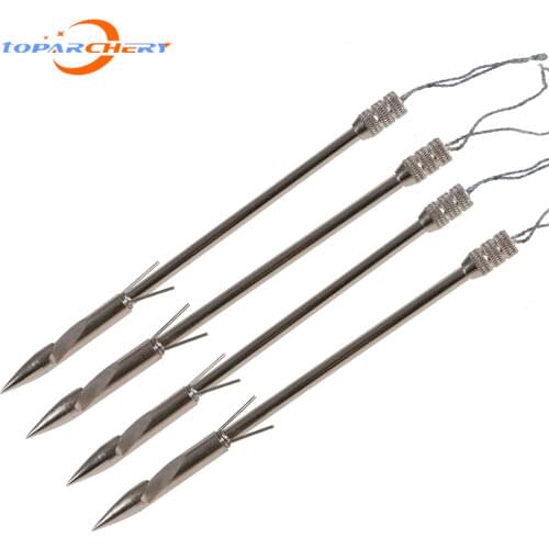 Fishing Arrows Sharp Stainless Steel Slingshot Arrows with Catapult Sling Archery Bow for Outdoor Hunting Shooting Sports