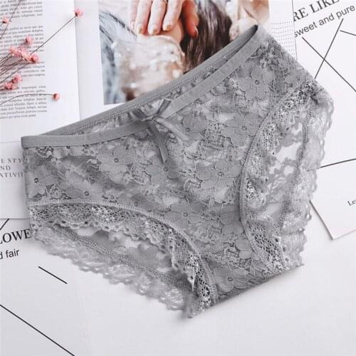 Sexy Lace Panties Women Fashion Cozy Lingerie Tempting Briefs Low Waist Intimates Underwear High Quality Womens Underpant
