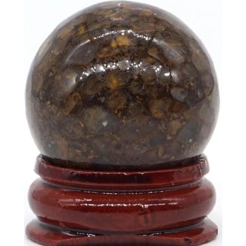 Natural Pintade Opal Stone Ball Mineral Quartz Sphere Hand Massage Crystal Ball Healing Feng Shui Home Decor Accessory 30mm