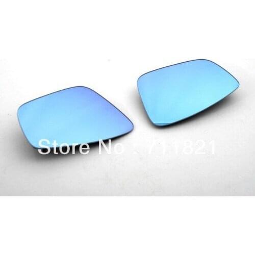 Blue Tinted Side Mirror Glass With Heat Support For Volkswagen Polo 6R
