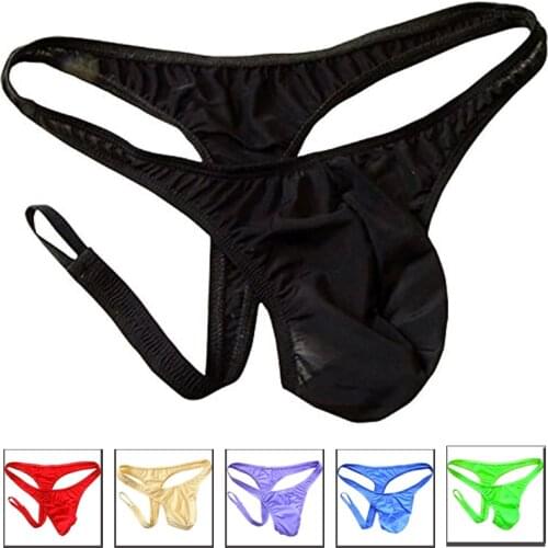 2019 gay underwear Personality Mens Gay Thongs Men G Strings Men Penis Sexy Underwear Ultra Tight Thong Pouch nylon jockstrap