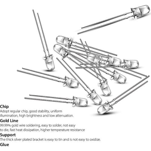 NEW 5mm 2pin LED Purple Ultra Violet 365nm UV Diode Light Emitting Lamp Round 100pcs