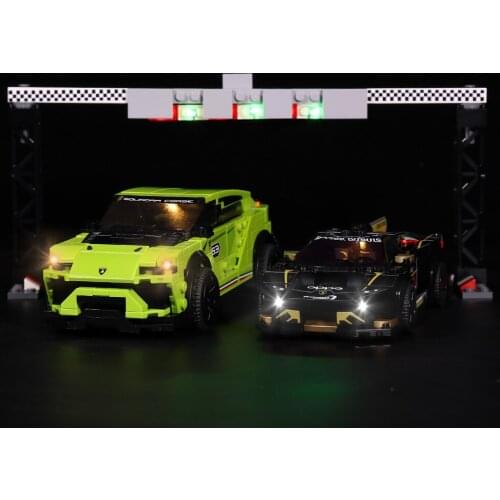 LED Light Kit For Speed Champions 76899 Urus ST-X Huracan Super Trofeo EVO Building Light Up (Only LED Light, No Block Kit)
