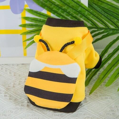 Pet Products Dog Clothing Bee pattern Coat Jacket Sweaters Cat Dog Clothes Small Pet Costume Overalls For Dogs Clothes