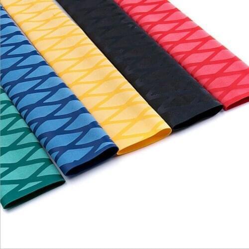 1M Anti-slip Heat Shrink Tube 15/18/20/22/25/28/30/35/40/45/50mm For Fishing Rod DIY Electrical Insulation 5 Colors Available