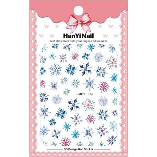 10PCS New Snowman Snowman Elk Christmas Nail Sticker 3D Design Adhesive Slider Nail Art Decoration Accessories Sticker