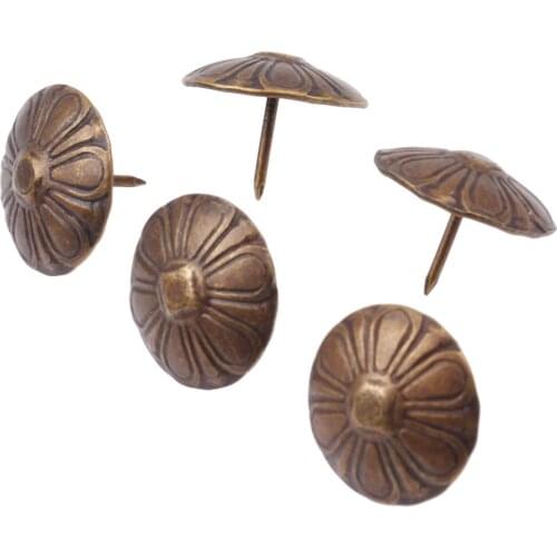 10pcs Nails Antique Bronze Upholstery Nail Tacks Furniture Nails Pins for Furniture Sofa Headboards 23*19mm