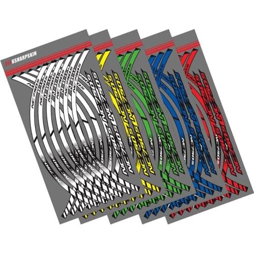 12X Motorcycle outer Rim stickers stripe wheel decorative filmfoil reflective decals Suitable for HONDA NC750S nc 750 s