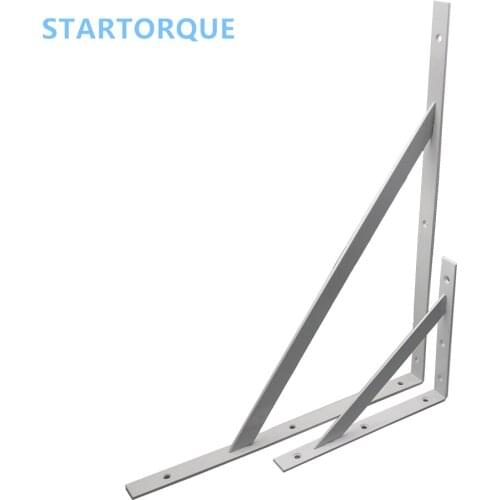 2PC 500x400mm Electroplated Heavy Duty Thicker Triangle Load-bearing Separate plate Fixed at right angles Wall Shelf support