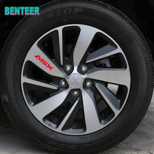 4pcs pvc car rim sticker car Exterior decoration sticker for MITSUBISHI ASX Car Accessories