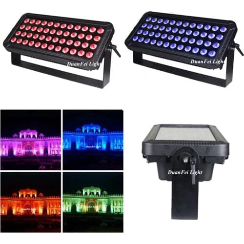 4pcs Waterproof IP65 Led Light 48x10w RGBW Wall Washer 4/8 channel for building,architecture,Square City Color Light
