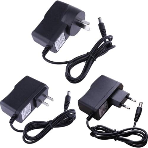 ALLOYSEED Negative Pole 9V 300mA EU US AU AC to DC Power Adapter Converter 5.5*2.5mm Center Negative Pole of 5.5*2.1mm Plug