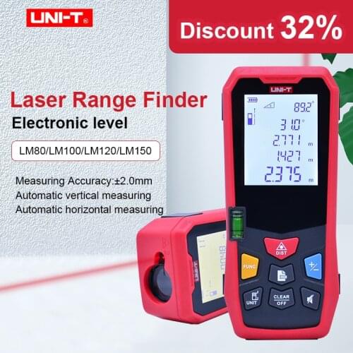 UNI-T LM40/LM50/LM60 Laser Range Finder Digital Laser distance meter 40m/50m/60m High-definition 2.0" Color display