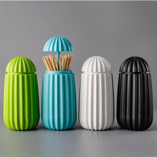 Push-Type Toothpick Holder Portable Automatic Cotton Swab Storage Box Home Toothpick Dispenser Jewelry Bottle Kitchen Organizer