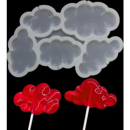 Lollipop Silicone Mold Lovely Flowers Round /Star/Heart Chocolate Candy Sugar DIY Cake Moulds Baking Accessories Epoxy Mould