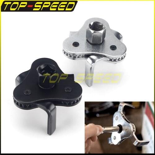 3 Jaw Oil Filter Wrench Auto Adjustable Universal Motorcycle For All Vehicles 1/2" 3/8" Square Drive or 7/8" Wrench
