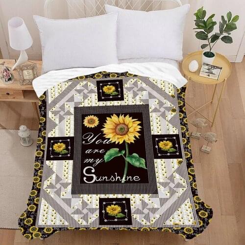 Sunflower Pattern Design Bedding Sets 3D Flower Duvet Cover with Pillowcases Twin Queen Sizes Bedspread Childrens Adult Gifts