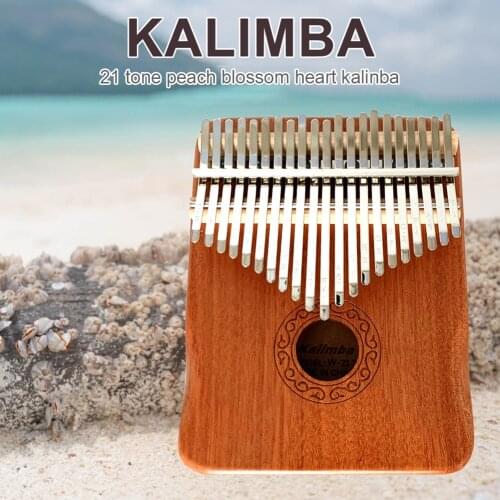 Mahogany 21 Key Kalimba Thumb Piano Mbira Musical Instrument for Beginners keyboard pronunciation Gift 21 tone thumb Kalimba