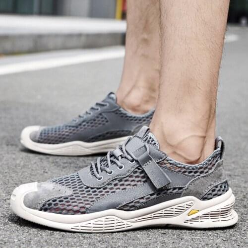 Summer Mens Lightweight Breathable Sports Shoes Non-slip Comfortable Soft Outdoor Climbing Shoes Mens Fashion Casual Shoes