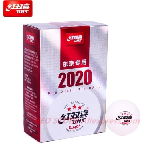 DHS DJ40+ 3-Star Table Tennis Ball 2020 Tokyo Olympic Game ITTF 3 Star Plastic ABS Original DHS Ping Pong Ball