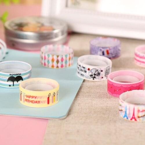 Printing Tape Set DIY Masking Tape Cute Stickers Washi Tape Adhesives Stationery Gift Decoration Home School Office Supplies