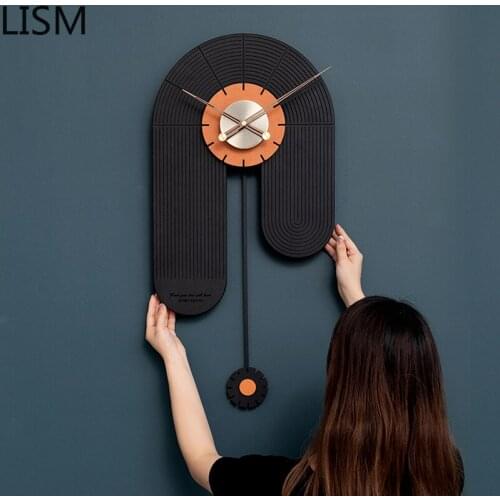 Modern Design Art Wall Clock Pendulum Silent Nordic Wall Clock Elegant Colorful Home Decor Gamer Decoracion Horloge Mural Zegary