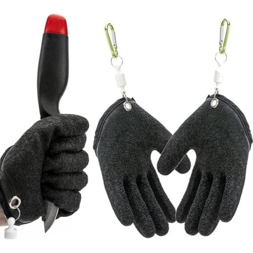 Full Finger Fishing Glove With Magnet Release Fisherman Catch Fish Gloves Cut Puncture Resistant Anti-slip Latex for Hooks Tool