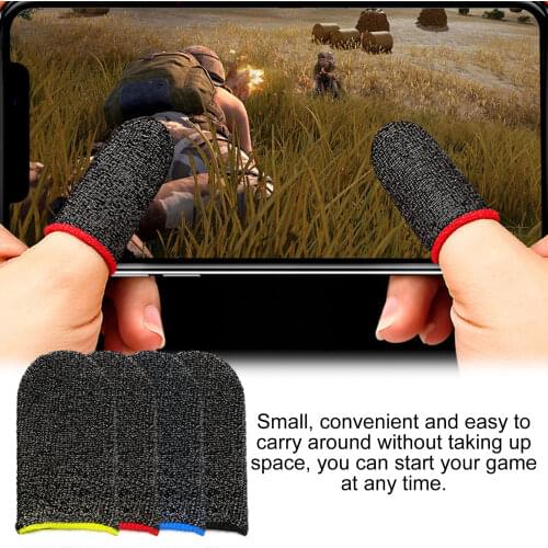 2pcs Finger Cover Breathable Game Controller Finger Sleeve For Pubg Sweat Proof Non-Scratch Touch Screen Gaming Thumb Gloves