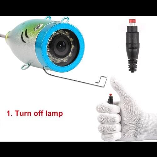 ViewEye 2 Diodes Single Underwater Fishing Camera Accessories For 7 inch Fish Finder 24 Pcs IR Infrared Lamp Bright White LED