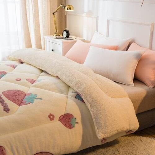 Fluffy Thick Blanket Winter Double Warm Large Nordic Bed Cover Fluffy Cozy Throw Blanket Soft Couverture Home Textile DG50B