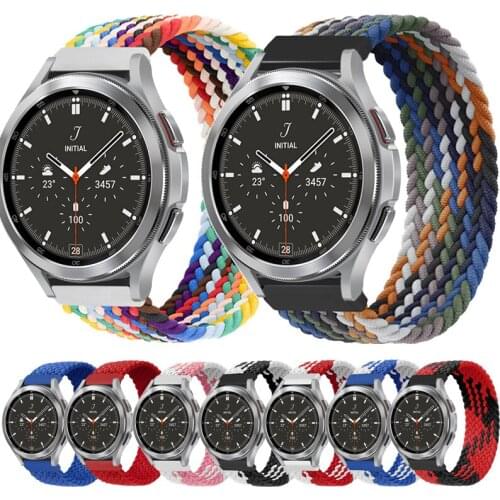 20mm 22mm Braided Solo Loop Band for Samsung Galaxy watch 3/46mm/42mm/active 2/Gear S3 bracelet Huawei watch GT/2/2e/Pro strap