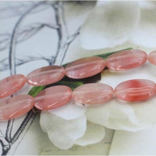 Rose pastèque tourmaline forme ovale 13x18mm perles en vrac 15 pouces de mode style bricolage