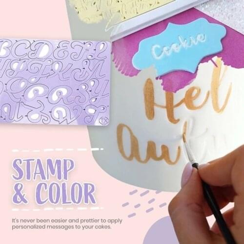 DIY Alphabet Cake Stamp Fondant Mold Cakes Cookies Pastries Mold for Cake Decoration Making Hogard