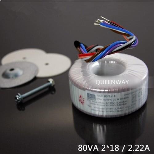 T-022 2*18V 80VA 80W,New Germany Block Toroidal Transformer ,Pre Amp Audio Decoding