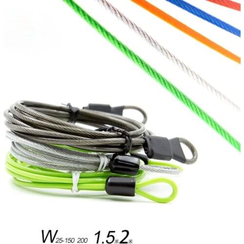 Bicycle Security Loop Cable Lock Scooter Guard Bike Motorcycle Helmet Protector Anti Theft Steel Wire Rope Line For Car Cover