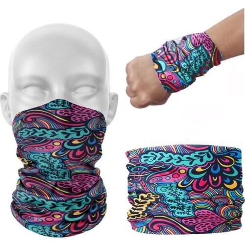 Colorful Printed Women Bandana Multifunctional Seamless Magic Neck Scarves Cycling Climbing Windproof Soft Elasticity Face Scarf