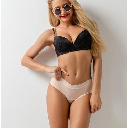 Apricot Bamboo Leak Proof Menstrual Panties Women Heavy Absorbency Four-layer Leakproof Women Period Underwear Menstrual Panties